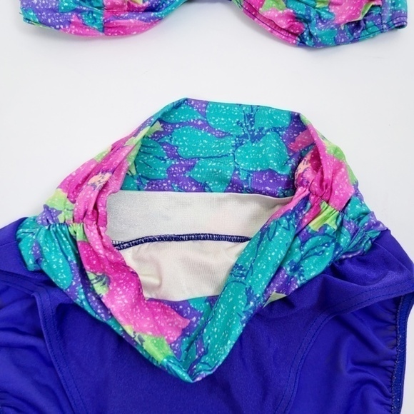 Free With Purchase - 80's bikini 2 piece swim suit bandeau halter bralette - Picture 7 of 8
